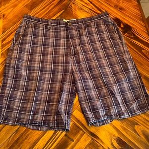 Blue plaid mens shorts size 36